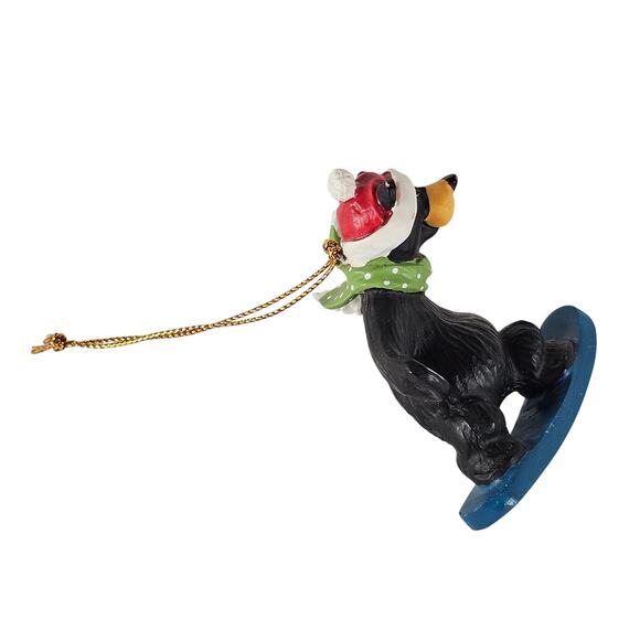 Bearfoots Jeff Fleming Big Sky Carver Snowboarding Bear Ornament 2.75” Christmas - Picture 10 of 16